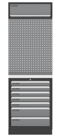 GZ-002 — Panneau perforé + caisson à tiroirs