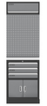GZ-004 — Panneau perforé + tiroirs et armoire 2 portes