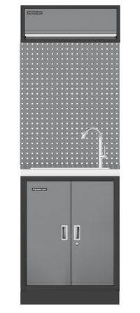 GZ-008 — Panneau perforé + point d'eau